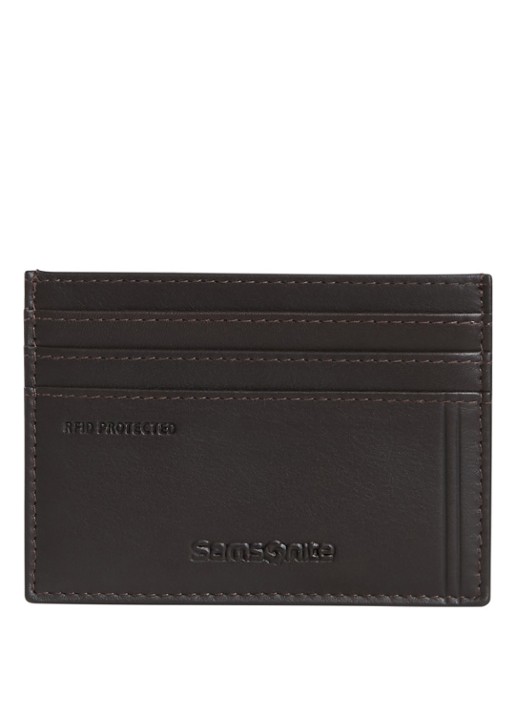 Samsonite Attack 3.0 SLG pasjeshouder van leer - voorkant 2 bruin