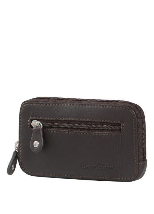 Samsonite Attack 3.0 SLG sleuteletui van leer - voorkant 3 bruin