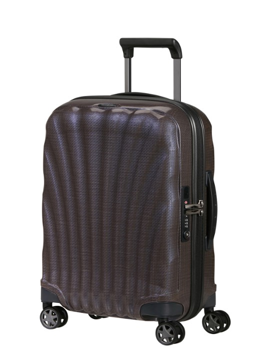 Samsonite C-Lite vergrootbare spinner 55 cm - voorkant 5 aubergine