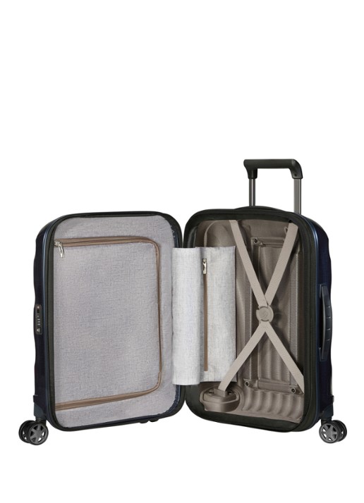 Samsonite C-Lite vergrootbare spinner 55 cm - detail donkerblauw