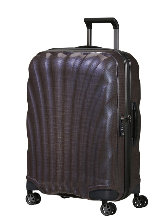 Samsonite C-Lite vergrootbare spinner 69 cm - voorkant 5 aubergine