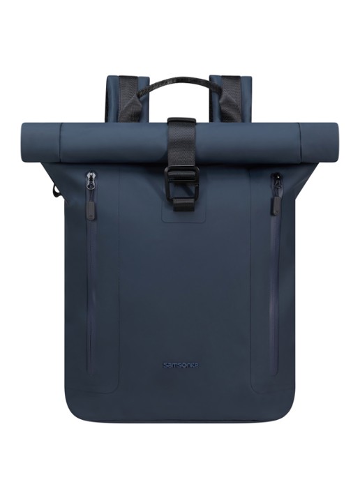 Samsonite Coatify rolltop rugzak met 14,1 inch laptopvak - voorkant blauw
