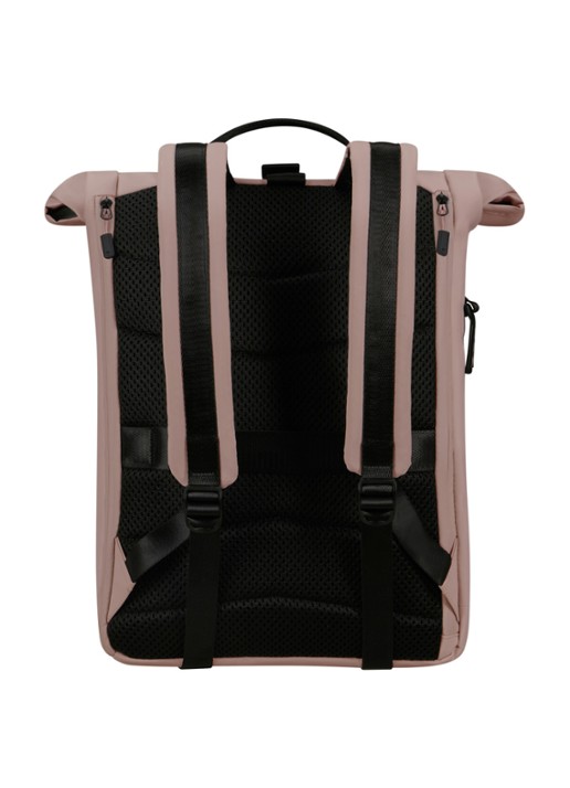 Samsonite Coatify rolltop rugzak met 15,6 inch laptopvak - achterkant roze