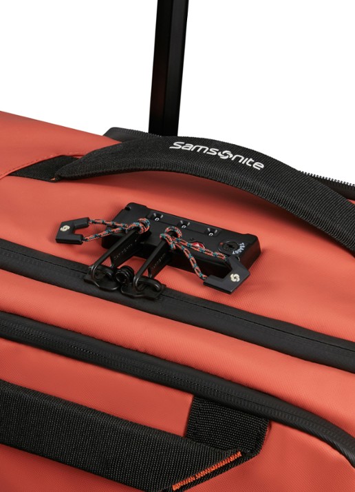 Samsonite ECODIVER DUFFLE/WH 79/29 COFFEE BEAN - detail 3 oranjerood