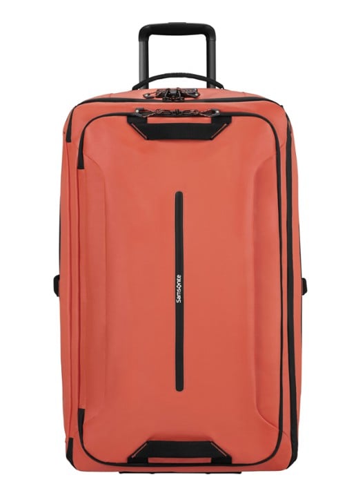 Samsonite ECODIVER DUFFLE/WH 79/29 COFFEE BEAN - voorkant 5 oranjerood