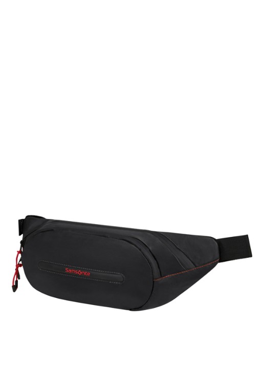 Samsonite Ecodiver waterafstotende heuptas met logo - voorkant 2 zwart