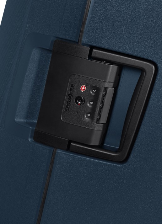 Samsonite Essens spinner 80 cm - detail donkerblauw
