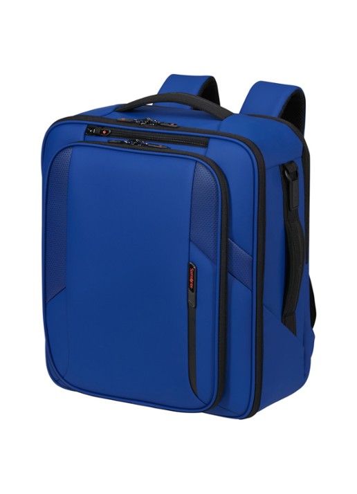 Samsonite Glazed M rugzak met 17 inch laptopvak - voorkant 2 kobaltblauw