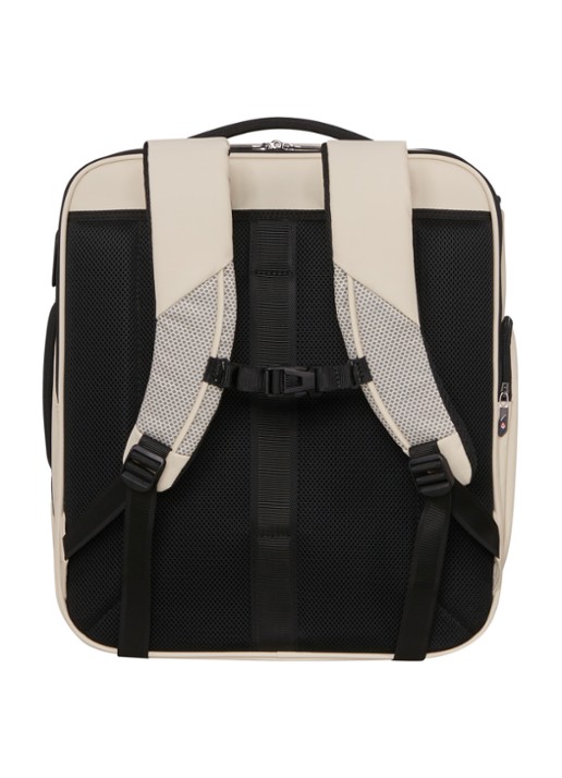 Samsonite Glazed M rugzak met 17 inch laptopvak - achterkant 3 zand