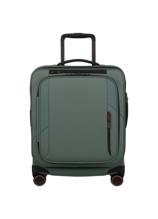 Samsonite Glazed vergrootbare spinner 55 cm - voorkant mosgroen