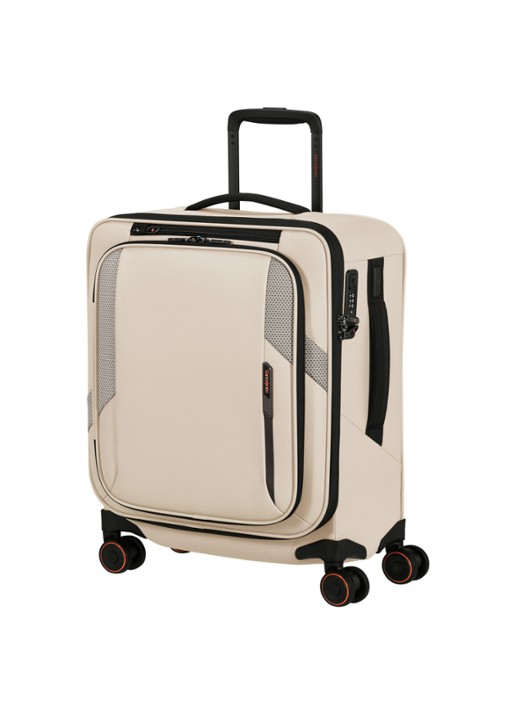 Samsonite Glazed vergrootbare spinner 55 cm - voorkant 2 zand