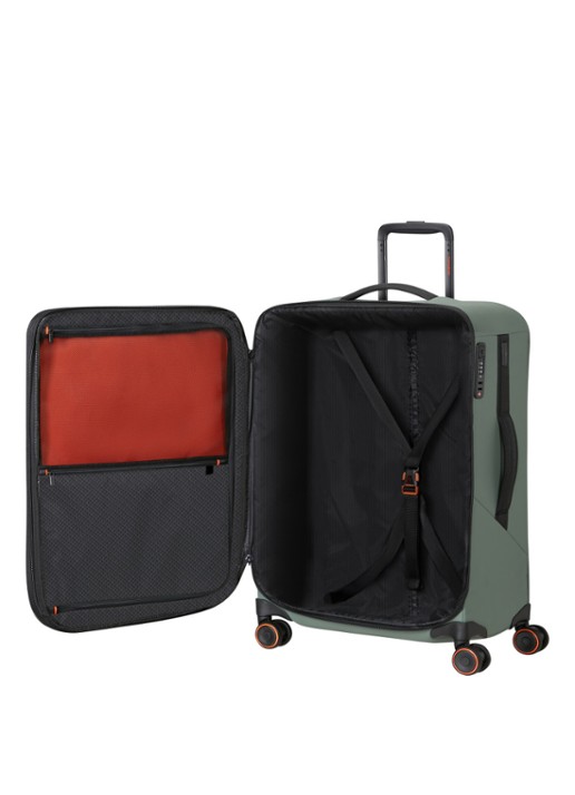 Samsonite Glazed vergrootbare spinner 67 cm - achterkant 3 mosgroen