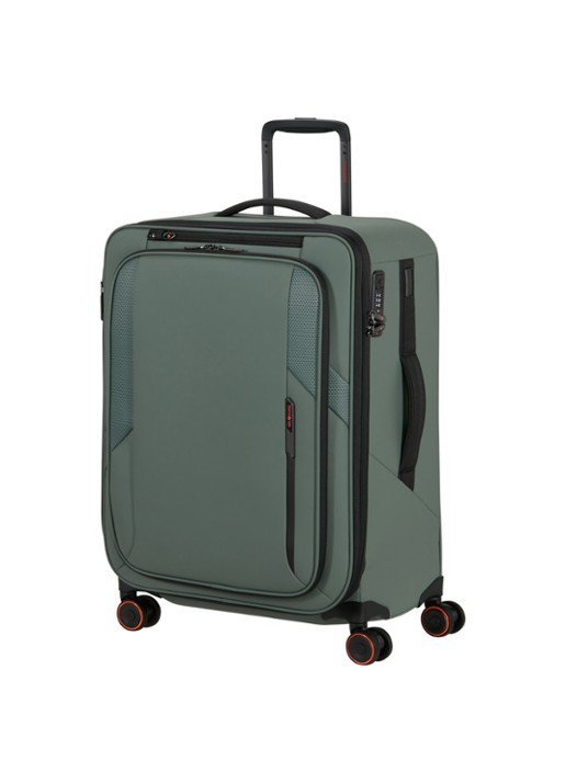 Samsonite Glazed vergrootbare spinner 67 cm - voorkant 2 mosgroen
