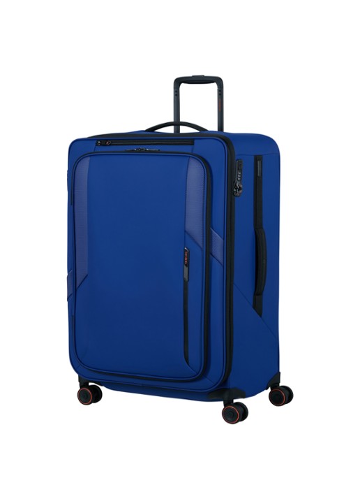 Samsonite Glazed vergrootbare spinner 78 cm - voorkant 5 kobaltblauw