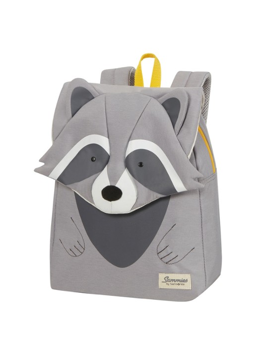 Samsonite Happy Sammies Raccoon Remy rugzak S+ met applicatie - detail 2 lichtgrijs