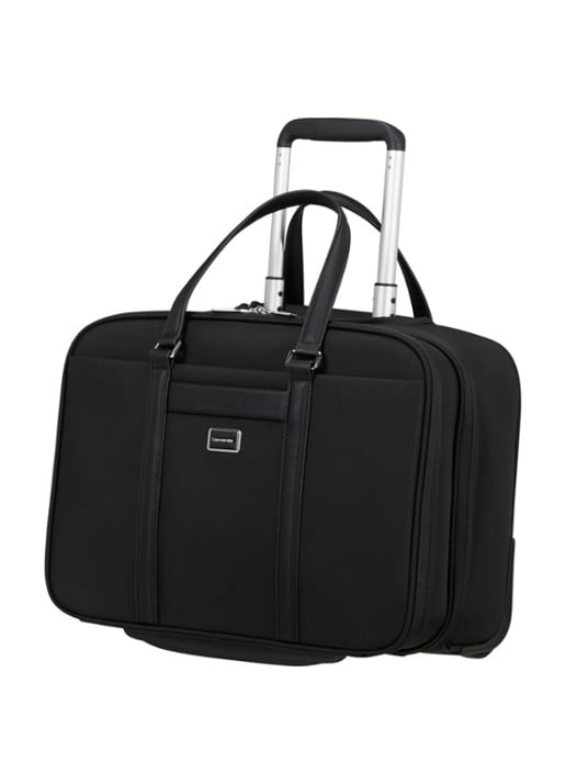 Samsonite Image Biz trolley met 15.6 inch laptopvak - voorkant 2 zwart