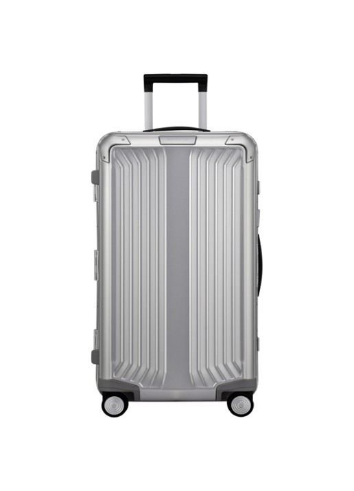 Samsonite Lite-Box Alu spinner 74 cm - voorkant zilver