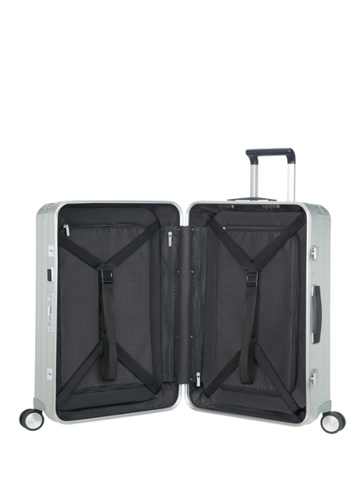 Samsonite Lite-Box Alu spinner 76 cm  - voorkant 3 zilver