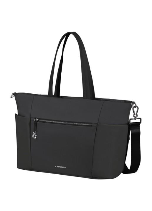 Samsonite Move Journey schoudertas met 14,1 inch laptopvak - voorkant 3 zwart