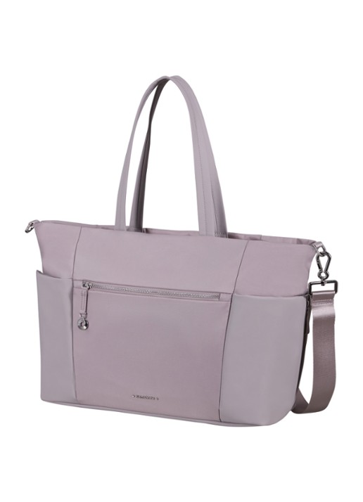 Samsonite Move Journey schoudertas met 14,1 inch laptopvak - voorkant 2 beige
