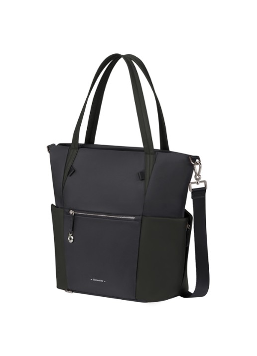 Samsonite Move Journey schoudertas met 14,1 inch laptopvak - voorkant 3 zwart