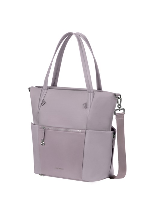 Samsonite Move Journey schoudertas met 14,1 inch laptopvak - voorkant 2 beige