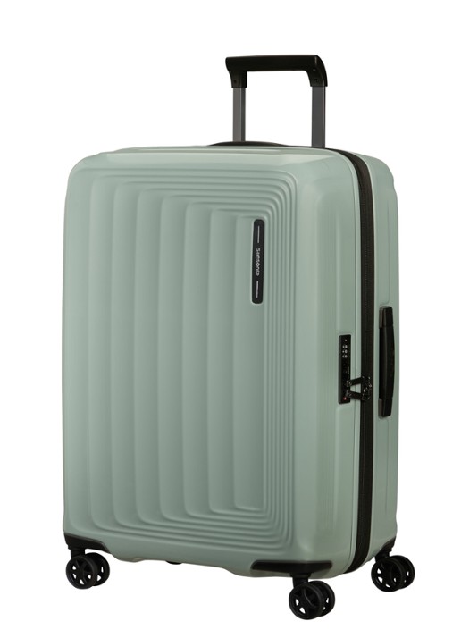 Samsonite Nuon vergrootbare spinner 69 cm - voorkant 2 metallic mineral green / lichtgroen