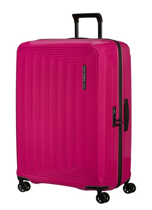 Samsonite Nuon vergrootbare spinner 81 cm - voorkant 3 metallic ruby / donkerroze