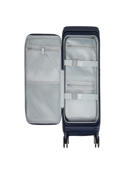 Samsonite Paralux vergrootbare spinner 55 cm - achterkant 5 donkerblauw