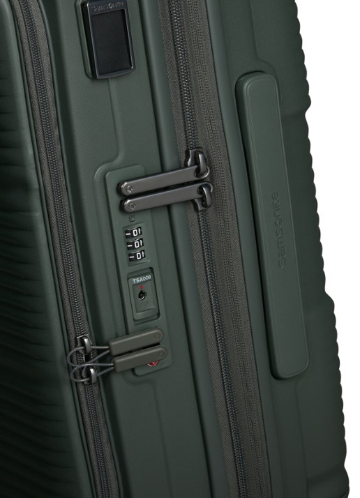 Samsonite Paralux vergrootbare spinner 55 cm - detail olijfgroen