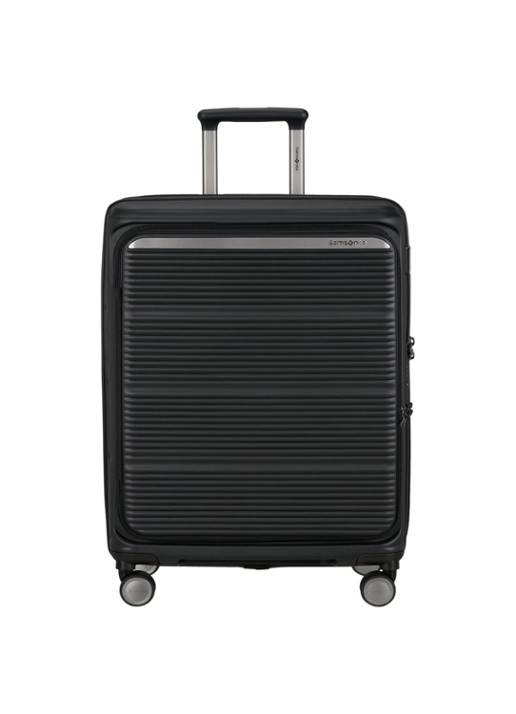 Samsonite Paralux vergrootbare spinner 67 cm - voorkant zwart