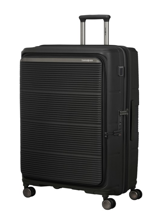 Samsonite Paralux vergrootbare spinner 81 cm - voorkant 3 zwart