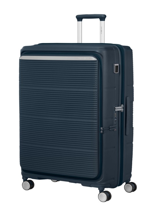 Samsonite Paralux vergrootbare spinner 81 cm - voorkant 2 donkerblauw