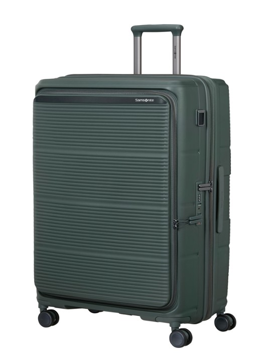 Samsonite Paralux vergrootbare spinner 81 cm - voorkant olijfgroen