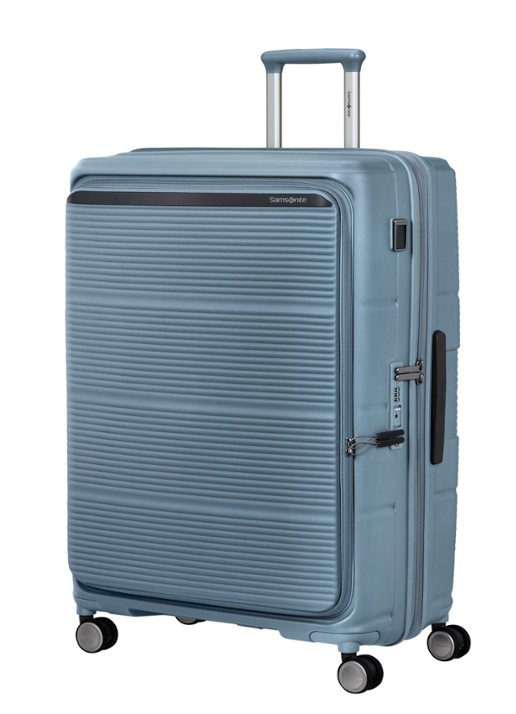 Samsonite Paralux vergrootbare spinner 81 cm - voorkant 2 blauw