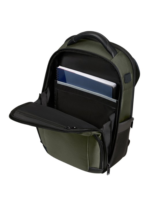 Samsonite Pro-DLX 6 laptoprugzak 14 inch  - achterkant 4 bronsgroen