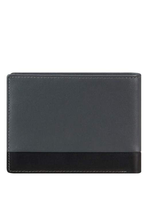 Samsonite Pro-DLX 6 portemonnee van leer - achterkant 4 blauwgrijs