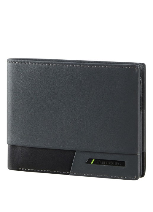 Samsonite Pro-Dlx 6 Slg portemonnee van leer - detail 3 blauwgrijs