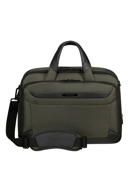 Samsonite Pro-DLX 6 vergrootbare businesstas met 15,6 inch laptopvak - voorkant 3 legergroen