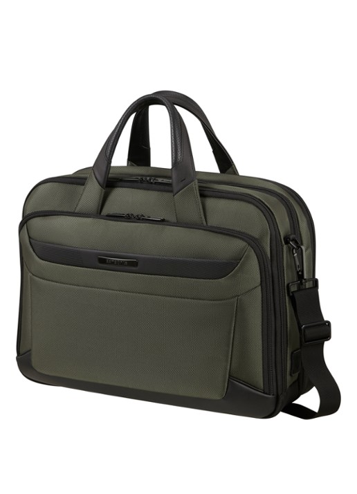 Samsonite Pro-DLX 6 vergrootbare businesstas met 15,6 inch laptopvak - voorkant 4 legergroen