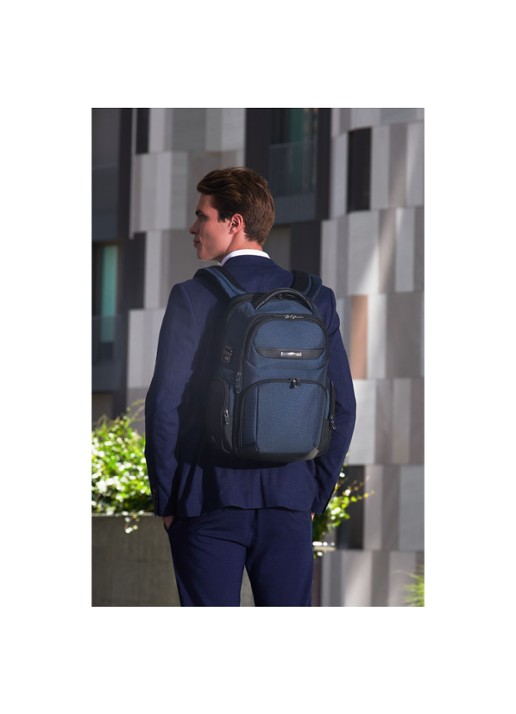 Samsonite Pro-DLX 6 vergrootbare rugzak met 15,6 inch laptopvak - voorkant blue