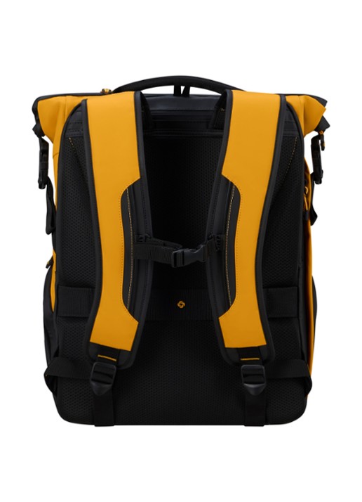 Samsonite Prodiver Rolltop rugzak L met 17 inch laptopvak - achterkant 2 geel
