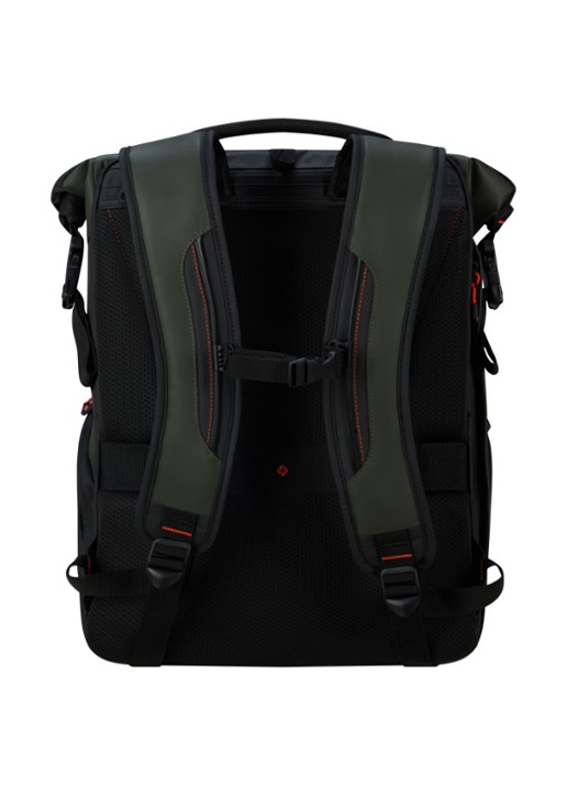 Samsonite Prodiver Rolltop rugzak L met 17 inch laptopvak - achterkant legergroen