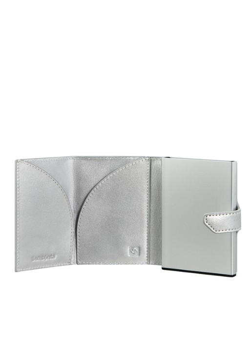 Samsonite Proxis pasjeshouder van leer - voorkant 2 zilver