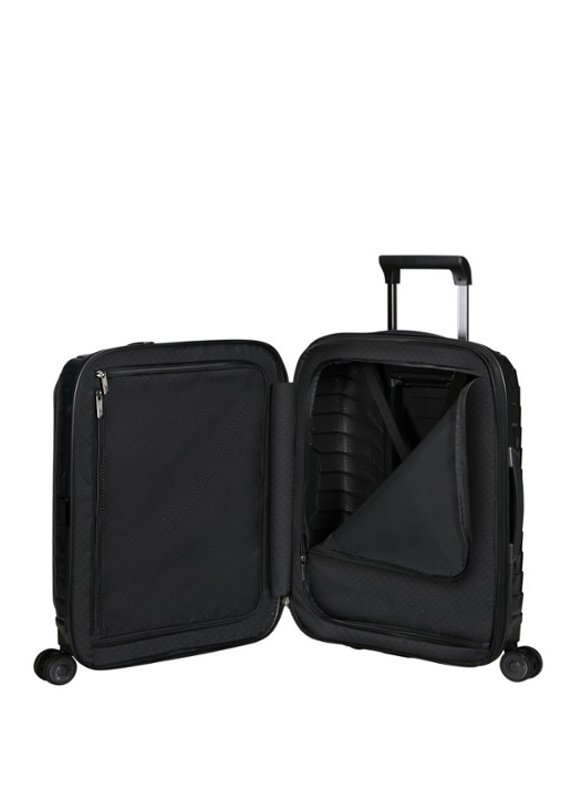 Samsonite Proxis vergrootbare spinner 55 cm - voorkant 2 zwart