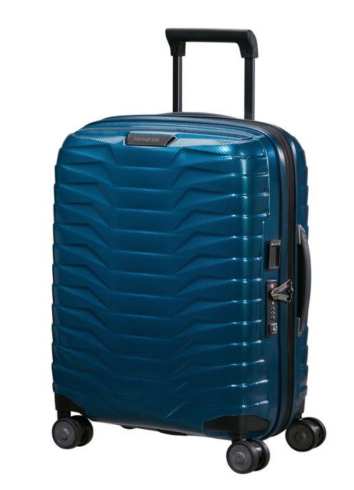 Samsonite Proxis vergrootbare spinner 55 cm - voorkant 2 petrol