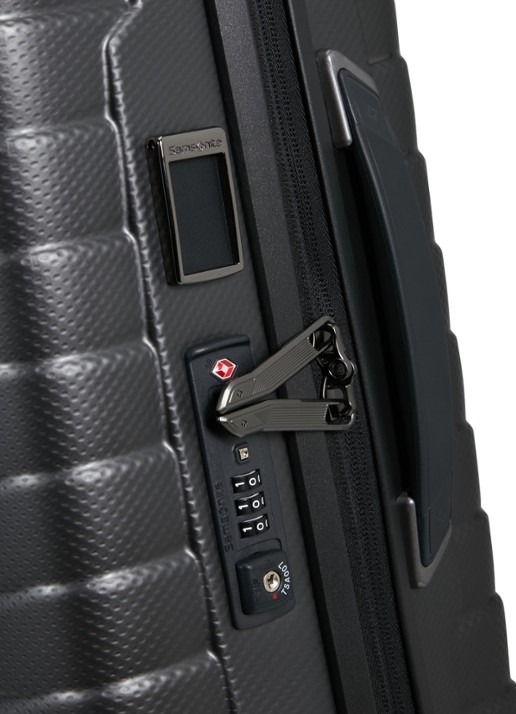 Samsonite Proxis vergrootbare spinner 55 cm - detail antraciet