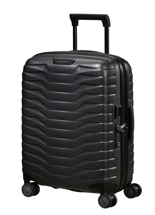 Samsonite Proxis vergrootbare spinner 55 cm - voorkant 4 antraciet