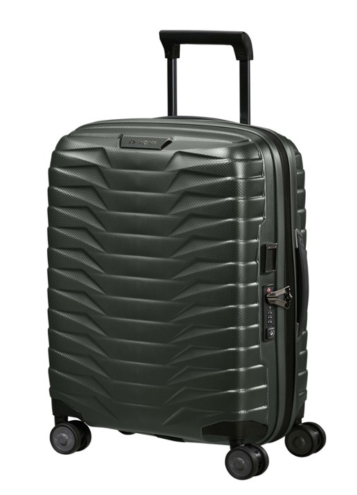 Samsonite Proxis vergrootbare spinner 55 cm - voorkant 3 bronsgroen