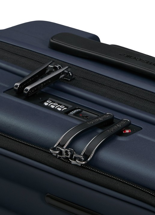 Samsonite Restackd Easy Access vergrootbare spinner 55 cm - detail 2 donkerblauw